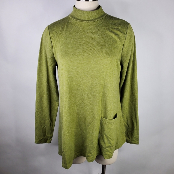 Logo Lounge Mock Neck Asymmetrical Longsleeve top